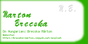 marton brecska business card